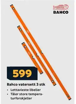 Megaflis Bahco vatersett 3 stk tilbud