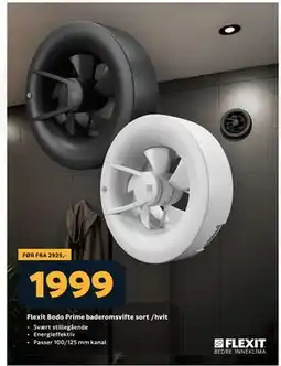 Megaflis Flexit Bodo Prime baderomsvifte sort /hvit tilbud