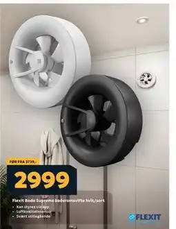 Megaflis Flexit Bodo Supreme baderomsvifte hvit/sort tilbud