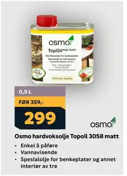 Megaflis Osmo hardvoksolje Topoil 3058 matt tilbud