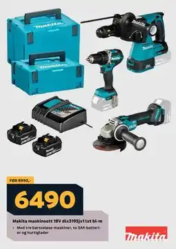 Megaflis Makita maskinsett 18V dlx3195jx1 lxt bl-m tilbud
