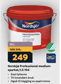 Megaflis Nordsjø Professional mediumsparkel/LS 104 tilbud