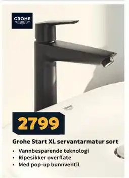 Megaflis Grohe Start XL servantarmatur sort tilbud