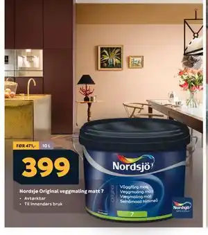 Megaflis Nordsjø Original veggmaling matt 7 tilbud