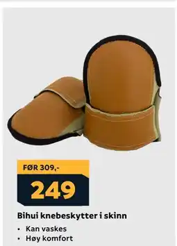 Megaflis Bihui knebeskytter i skinn tilbud