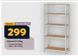 Megaflis Stålreol 5H 175kg tilbud