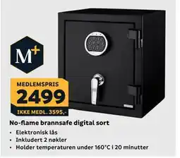 Megaflis No-flame brannsafe digital sort tilbud