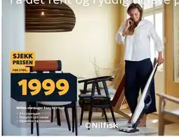 Megaflis Nilfisk støvsuger Easy 36V hvit tilbud