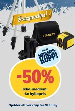 Coop Obs Gjelder alt verktøy fra Stanley tilbud