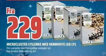 Microcluster lyslenke med varmhvite led lys