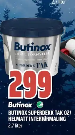 Coop Obs Butinox superdekk tak 02/ helmatt interiørmaling tilbud