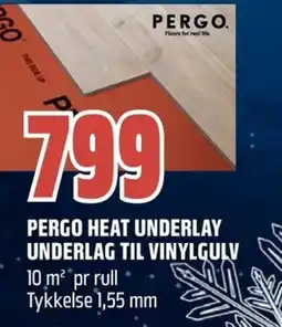 Coop Obs Pergo heat underlay underlag til vinylgulv tilbud