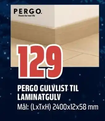 Coop Obs Pergo gulvlist til laminatgulv tilbud