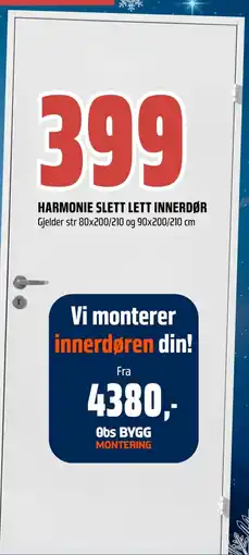 Coop Obs Harmonie slett lett innerdør tilbud