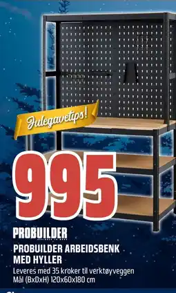 Coop Obs Probuilder probuilder arbeidsbenk med hyller tilbud