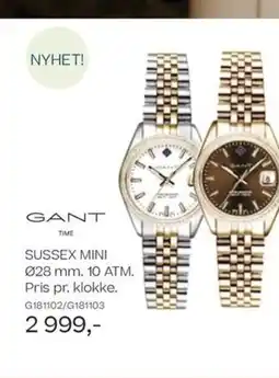 Bjørklund Gant sussex mini 10 atm. pris pr. klokke. tilbud