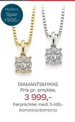 Bjørklund Diamantsmykke pris pr. smykke. tilbud