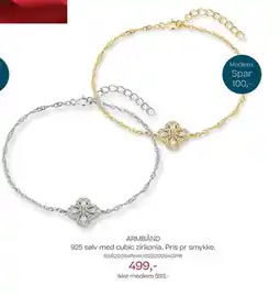 Bjørklund Armbånd 925 sølv med cubic zirkonia. pris pr smykke. tilbud