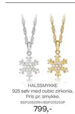 Bjørklund Halssmykke 925 sølv med cubic zirkonia. pris pr. smykke. tilbud