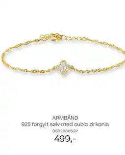 Bjørklund Armbånd 925 forgylt sølv med cubic zirkonia tilbud