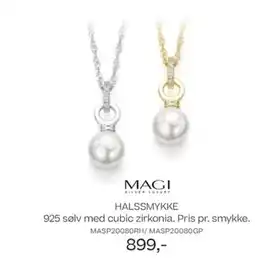 Bjørklund Magi silver luxury halssmykke 925 sølv med cubic zirkonia. pris pr. smykke. tilbud