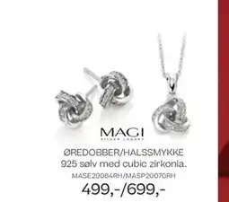 Bjørklund Magi silver luxury øredobber/halssmykke 925 sølv med cubic zirkonia tilbud