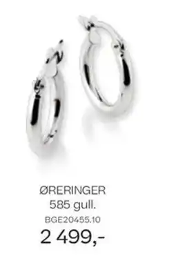 Bjørklund Øreringer 585 gull. tilbud