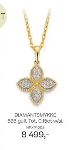 Bjørklund Diamantsmykke 585 gull. tot. 0,15ct w/si. tilbud