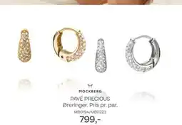 Bjørklund Mockberg pavé precious øreringer. tilbud