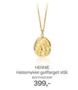 Bjørklund Hennie halssmykke gullfarget stål. tilbud