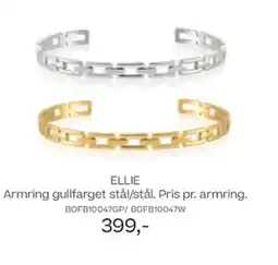 Bjørklund Ellie armring gullfarget stål/stål. pris pr. armring. tilbud