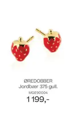 Bjørklund Øredobber jordbær 375 gull. tilbud