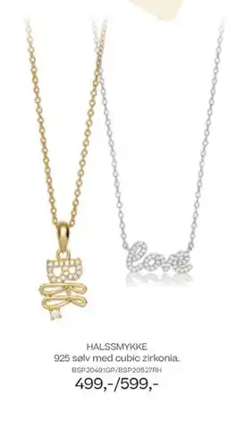 Bjørklund Halssmykke 925 sølv med cubic zirkonia. tilbud
