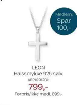 Bjørklund Leon halssmykke 925 sølv. asp10012rh tilbud
