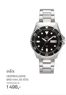 Bjørklund Inex herreklokke 040 mm, 10 atm. tilbud