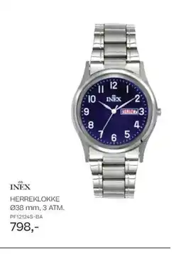 Bjørklund Inex herreklokke 038 mm, 3 atm. pf12124s-ba tilbud