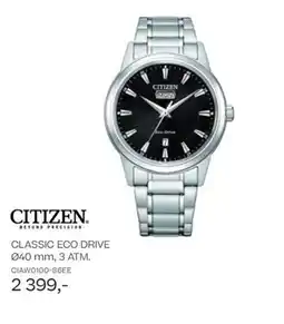 Bjørklund Citizen classic eco drive 040 mm, 3 atm. tilbud