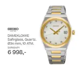 Bjørklund Seiko dameklokke safirglass, quartz. 034 mm, 10 atm. tilbud