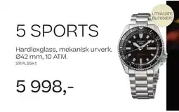 Bjørklund 5 sports hardlexglass, mekanisk urverk. 042 mm, 10 atm. tilbud