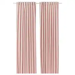 IKEA Sanela Gardiner, 1 par, blekrosa/med multibånd, 140x250 cm tilbud