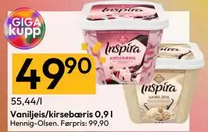 Gigaboks Vaniljeis/kirsebæris 0,9 l tilbud