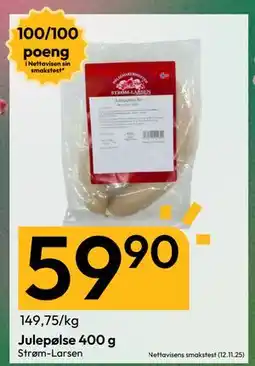 Gigaboks Julepølse 400 g tilbud