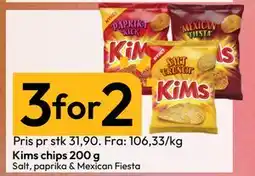 Gigaboks Kims chips 200 g tilbud