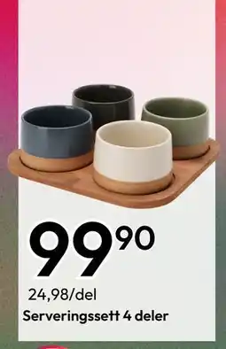 Gigaboks Serveringssett 4 deler tilbud