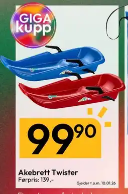 Gigaboks Akebrett Twister tilbud