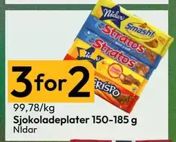 Gigaboks Sjokoladeplater 150-185 g tilbud