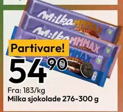 Gigaboks Milka sjokolade 276-300 g tilbud