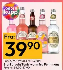 Gigaboks Stort utvalg Tonic-vann fra Fentimans tilbud