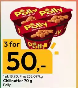 Gigaboks Chilinøtter 70 g tilbud