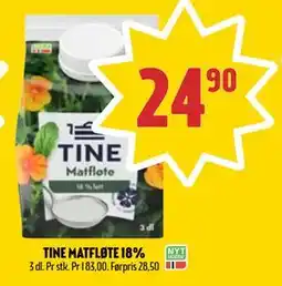 Coop Prix TINE MATFLØTE 18% tilbud
